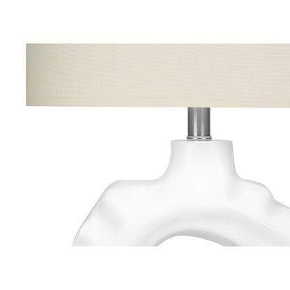 Table Lamp - 25"H / Cream Resin / Ivory