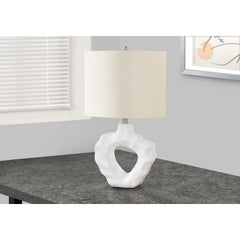 Table Lamp - 25"H / Cream Resin / Ivory