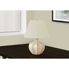 Table Lamp - 21"H / Cream Resin / Ivory