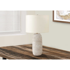 Table Lamp - 28"H / Cream Resin / Ivory