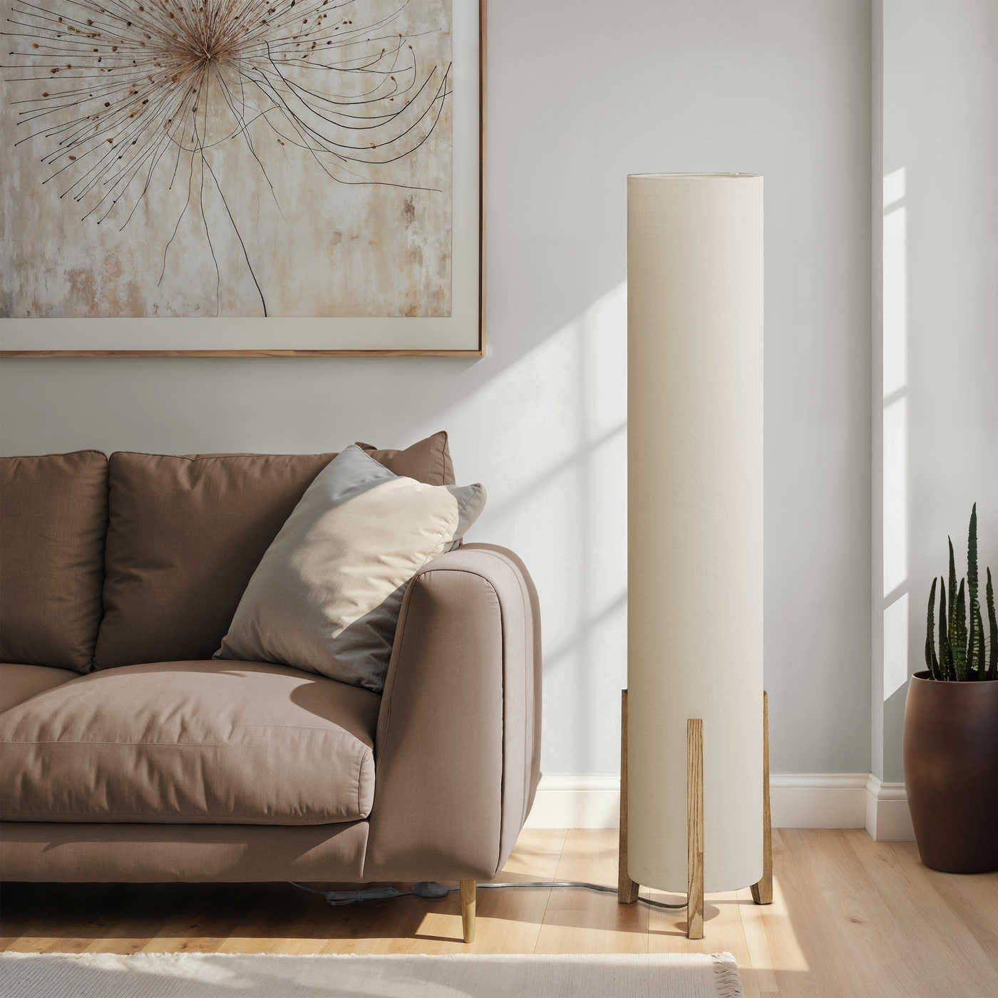 Floor lamp - 50"H / Ivory