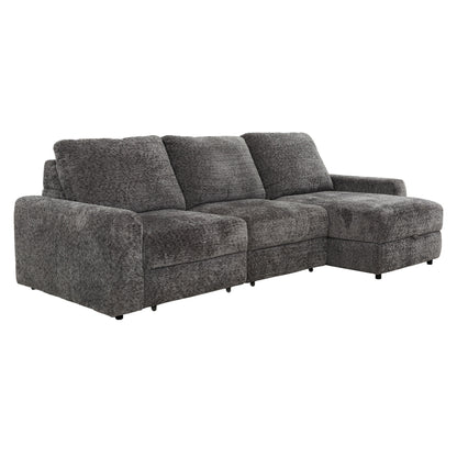 Elson - Power Reclining Sectional - Grey Fabric