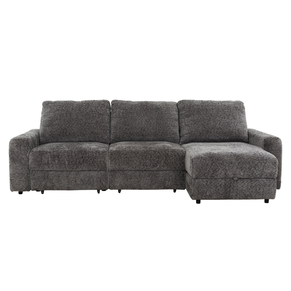 Elson - Power Reclining Sectional - Grey Fabric