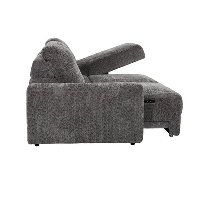 Elson - Power Reclining Sectional - Grey Fabric