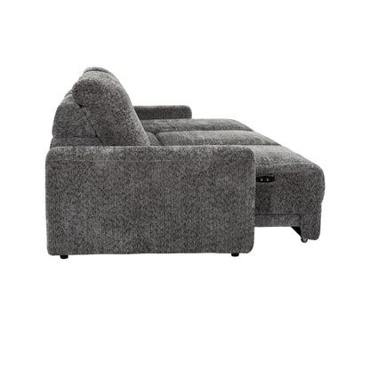 Elson - Power Reclining Sectional - Grey Fabric