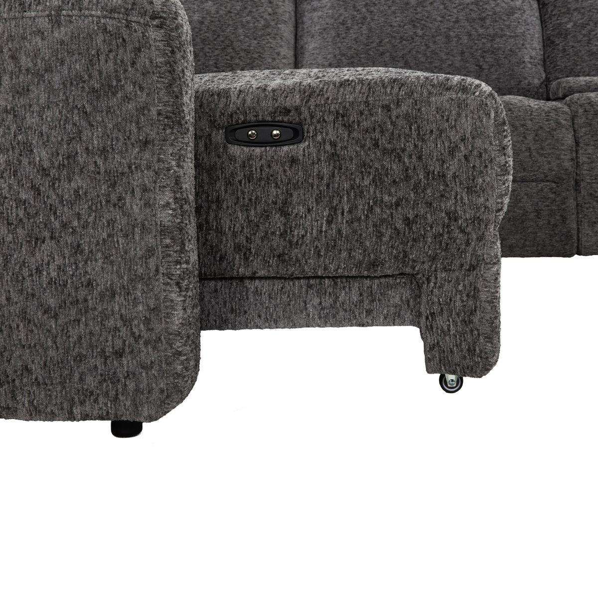 Elson - 6-Piece Power Reclining Sectional - Grey Fabric
