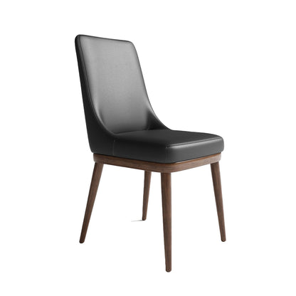 Iris - Dining Chair - Black Leather