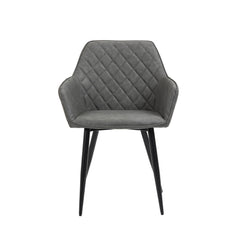 Livia - Dining Chair - Grey Faux Leather