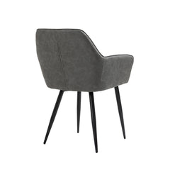 Livia - Dining Chair - Grey Faux Leather