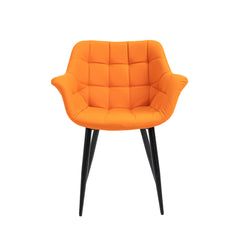 Calla - Dining Chair - Orange Faux Leather