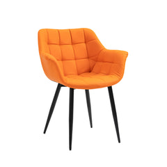 Calla - Dining Chair - Orange Faux Leather