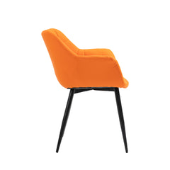 Calla - Dining Chair - Orange Faux Leather