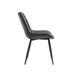 Aurora - Chaise de Salle à Manger - Simili-Cuir Noir