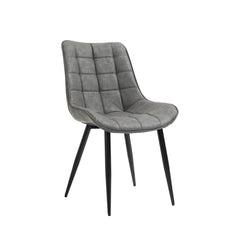 Aurora - Dining Chair - Grey Faux Leather