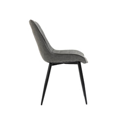 Aurora - Dining Chair - Grey Faux Leather