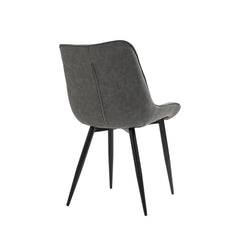 Aurora - Dining Chair - Grey Faux Leather