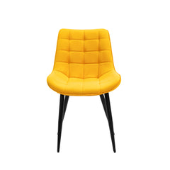 Aurora - Dining Chair - Yellow Velvet