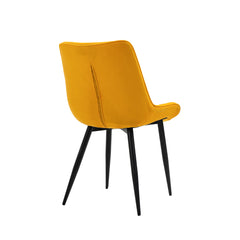 Aurora - Dining Chair - Yellow Velvet