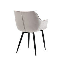 Felicia - Dining Chair - Light Grey Velvet