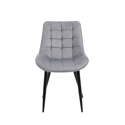 Aurora - Chaise de Salle à Manger - Velour Gris
