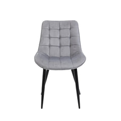 Aurora - Chaise de Salle à Manger - Velour Gris