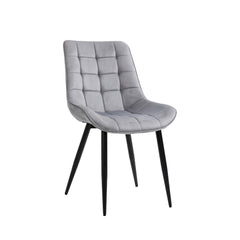 Aurora - Chaise de Salle à Manger - Velour Gris