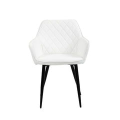 Livia - Dining Chair - White Faux Leather