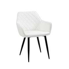 Livia - Dining Chair - White Faux Leather