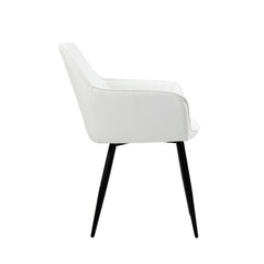 Livia - Chaise de Salle à Manger - Simili-Cuir Blanc