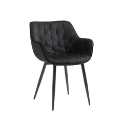 Felicia - Dining Chair - Black Velvet