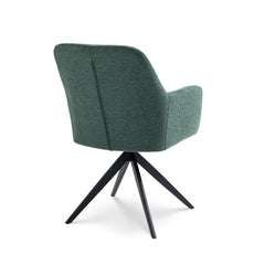 Cléo - Chaise de Salle à Manger - Tissu Vert