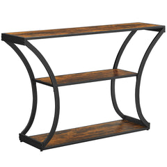 Accent Table - 47"L / Console Rustic Brown / Black