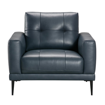 Valerio - Armchair - Indigo Leather
