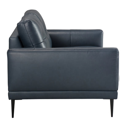 Valerio - Loveseat - Indigo Leather