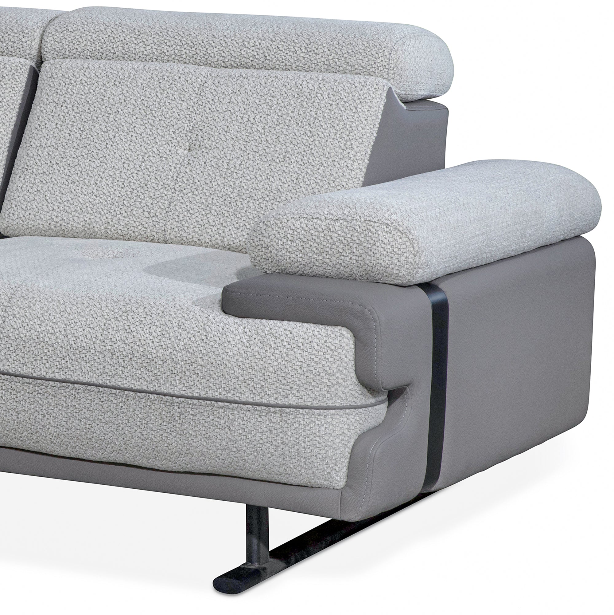 Lucia - Sectional Sofa - Grey Fabric
