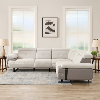 Lucia - Sectional Sofa - Grey Fabric