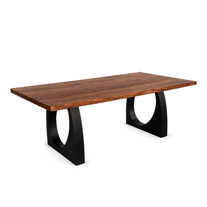 Arlena - Table à Manger - Bois massif Noyer