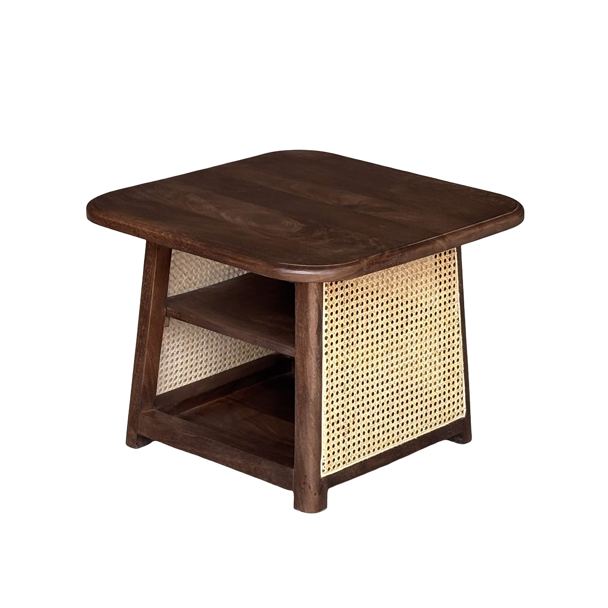 Castaro - Ensemble de tables basses - Bois Massif Noyer