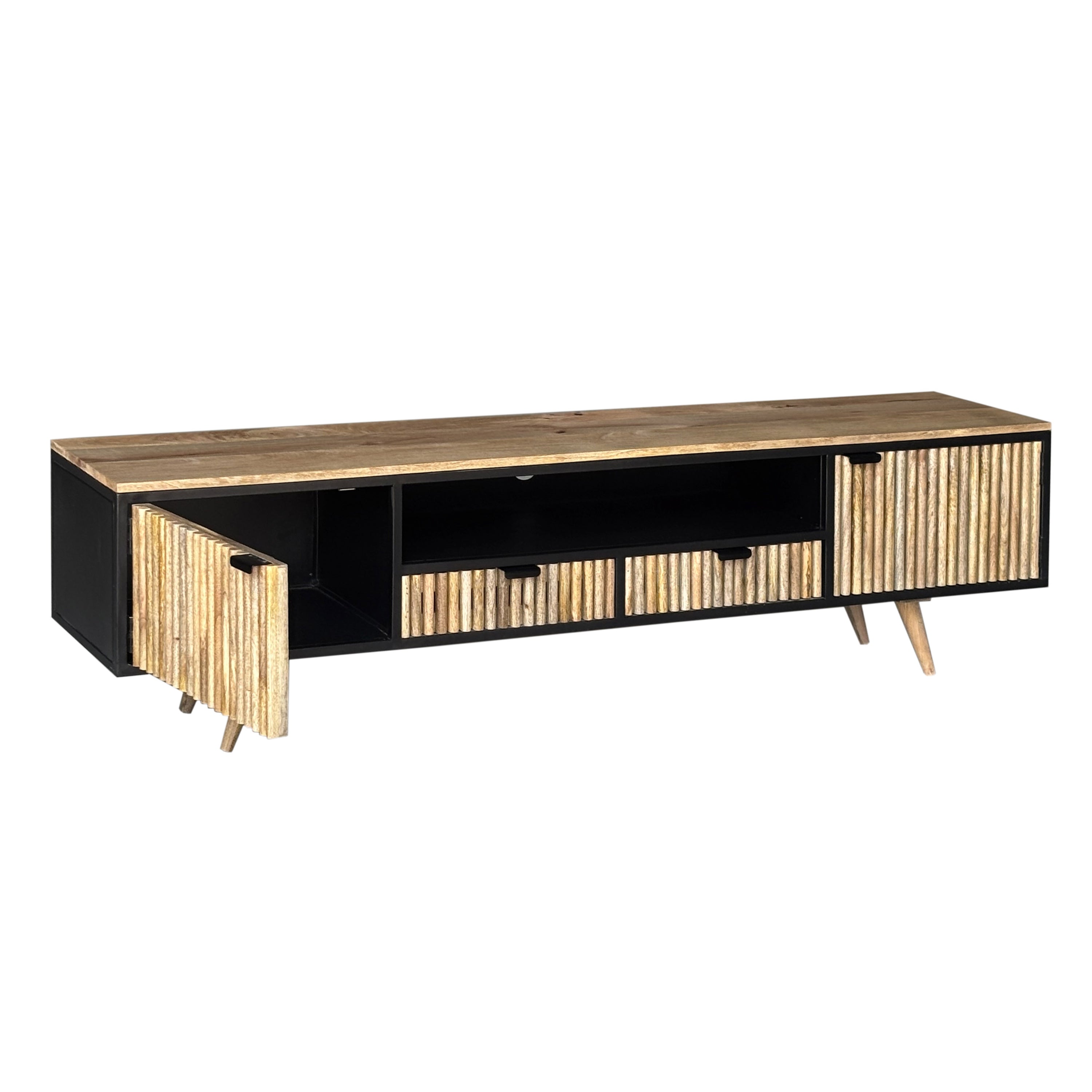 Naor - TV Stand - Solid Wood - 78"