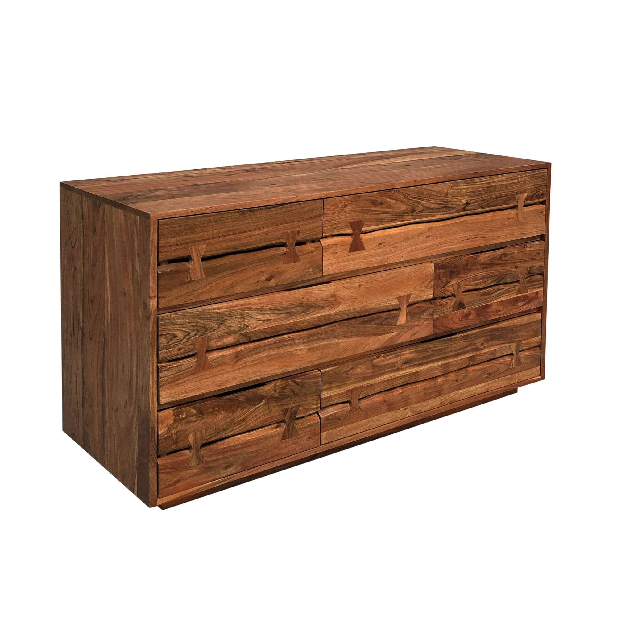 Carenzo - 6-Drawer Dresser - Solid Walnut Wood
