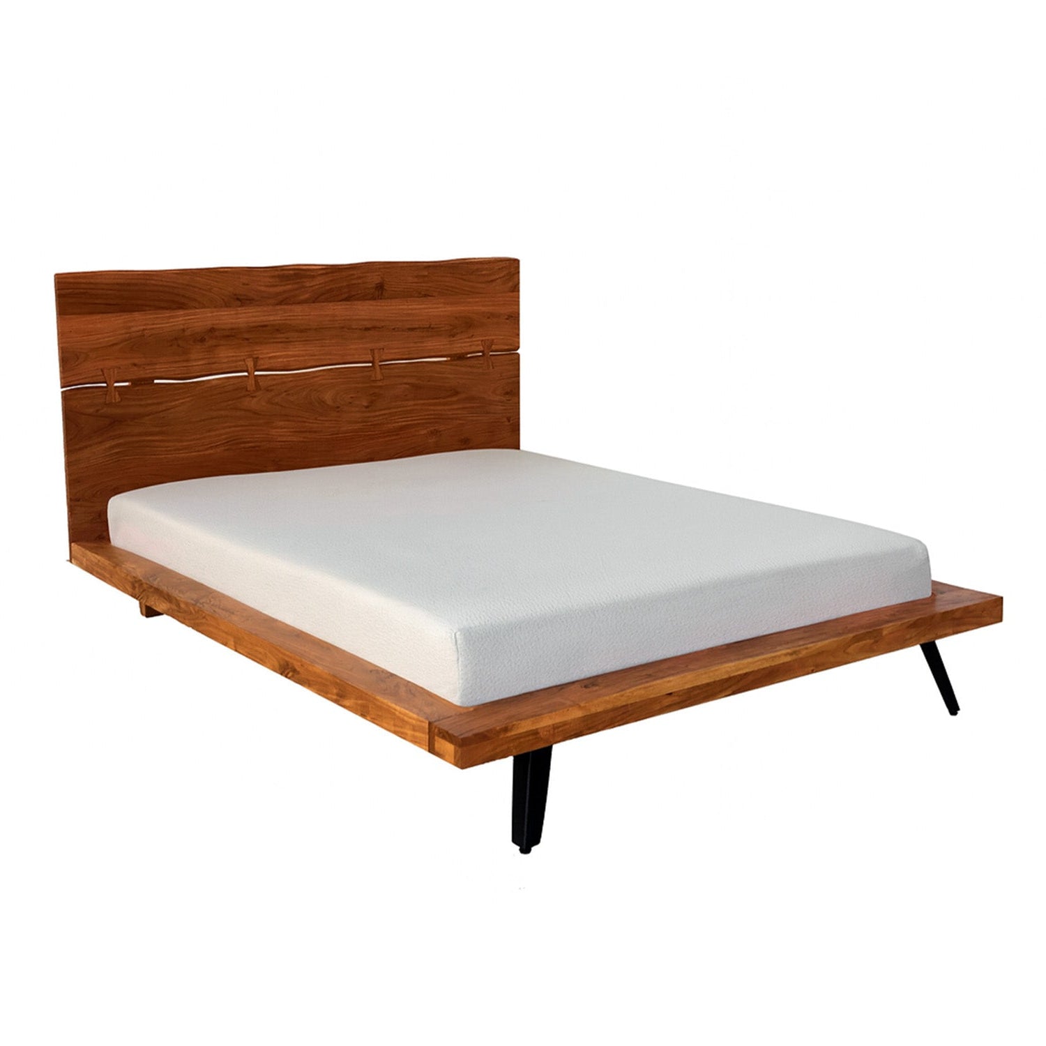 Carenzo - Lit King - Bois Massif Noyer