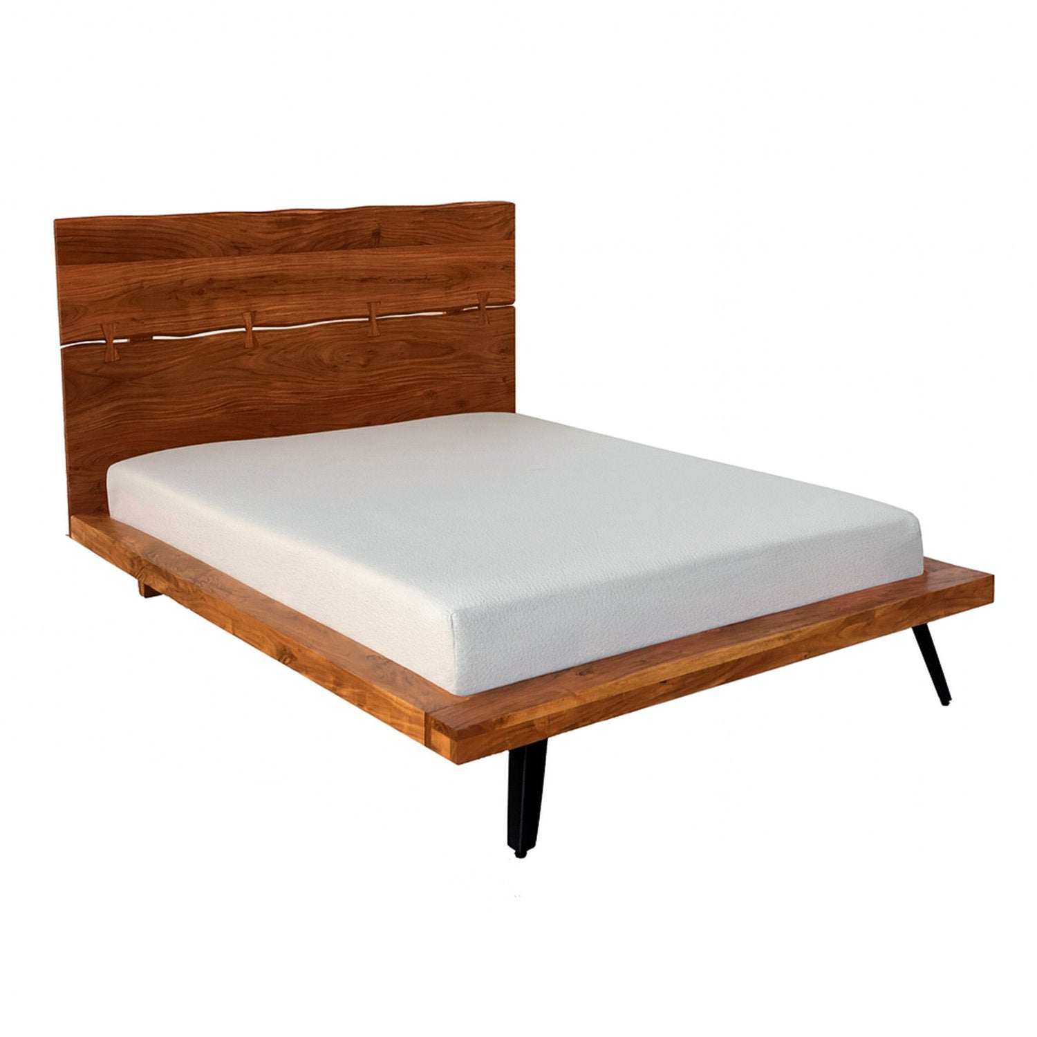 Carenzo - Queen Bed - Solid Walnut Wood