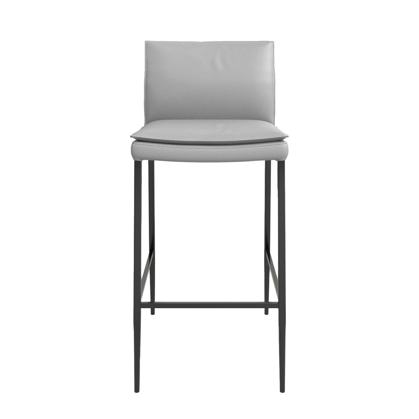 MaxSoft - Tabouret de Comptoir - Cuir Gris
