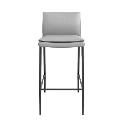 MaxSoft - Tabouret de Comptoir - Cuir Gris