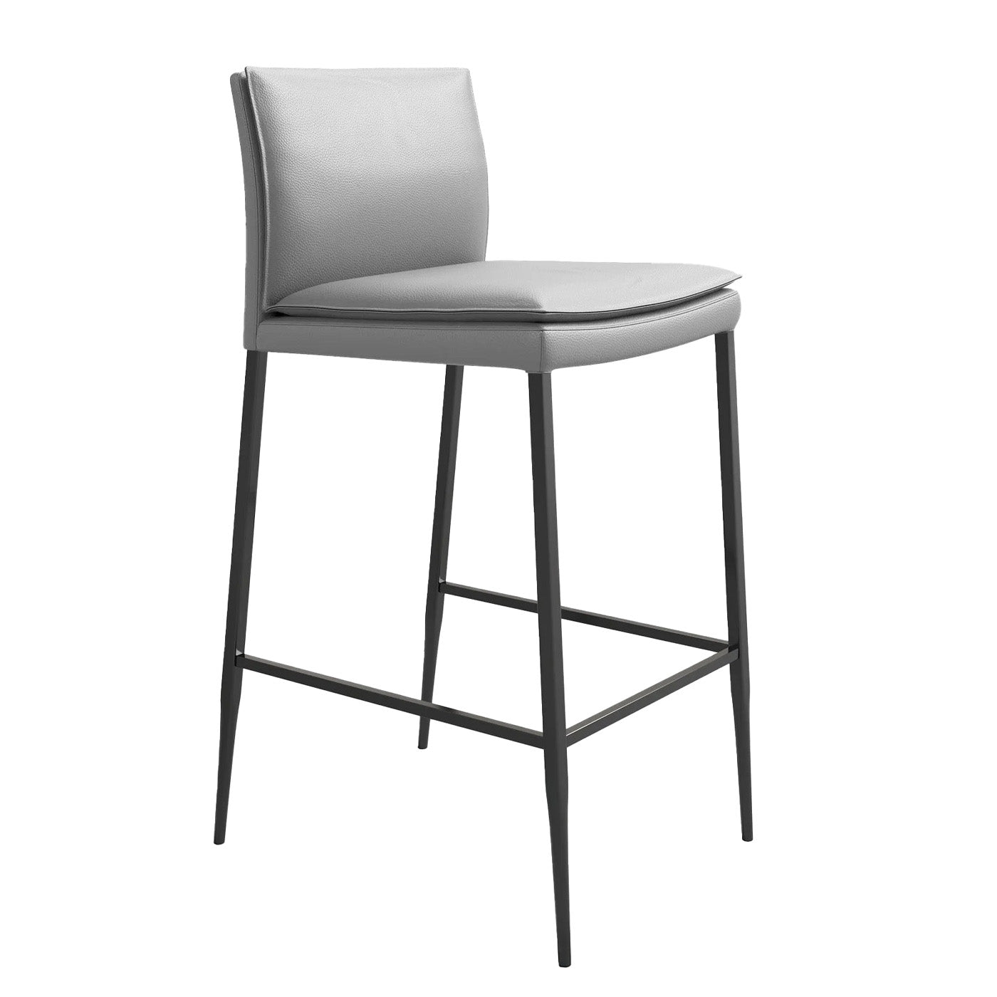 MaxSoft - Tabouret de Comptoir - Cuir Gris