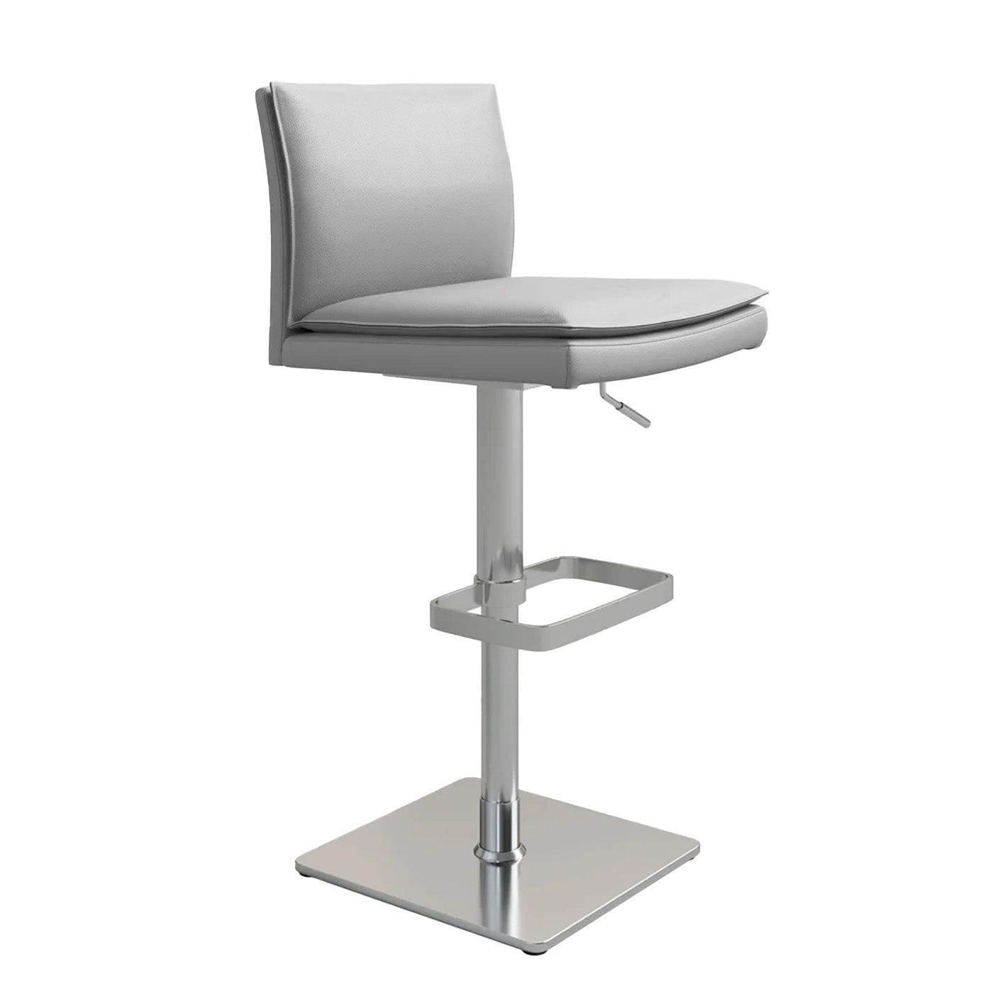 MaxSoft - Tabouret de bar ajustable - Cuir Gris
