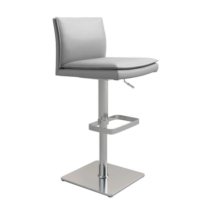 MaxSoft - Tabouret de bar ajustable - Cuir Gris