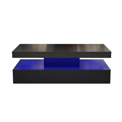 Lana - Table Basse LED - Noir Lustré