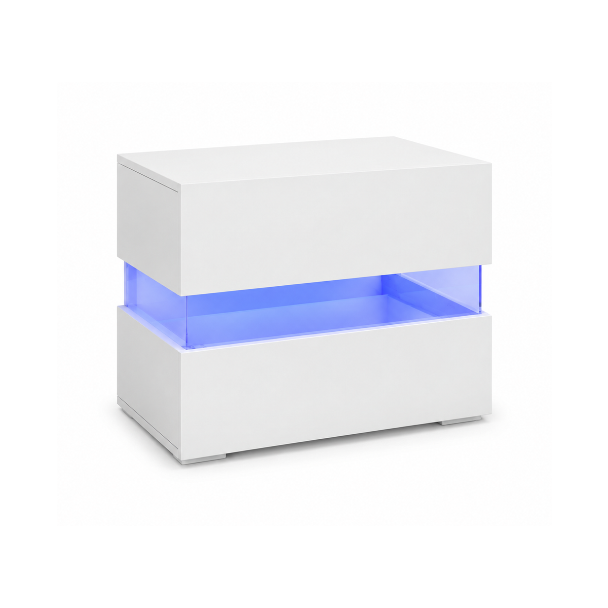 Amélia - Nightstand table with LED - White