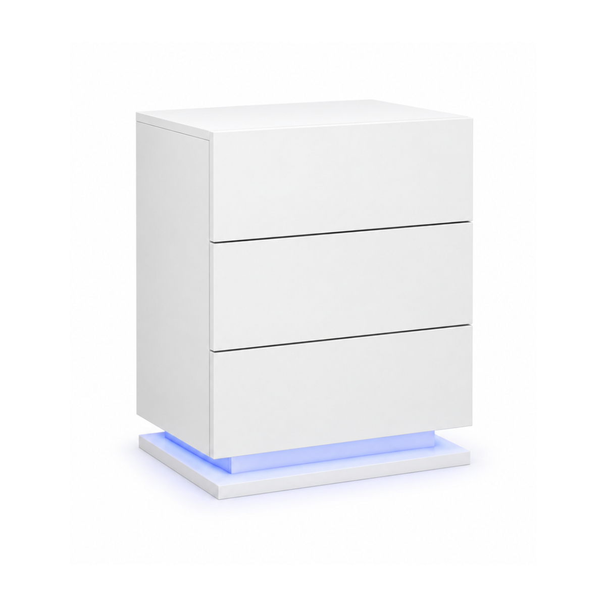 Raphael - Table de chevet avec LED - Blanc